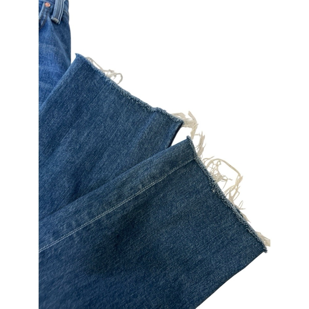 MOTHER Superior Jeans High Waisted Raw Fray Hem Study Hover 25 X 27 - Picture 11 of 15
